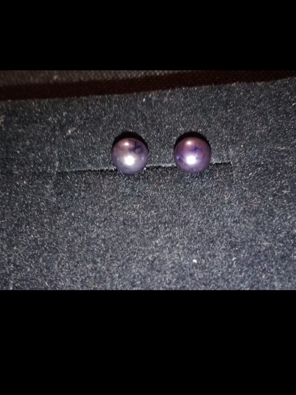 Deep Purple Pearl Stud Earrings — Classic Women’s Jewelry